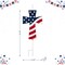 Set of 2 32"H Patriotic/ Americana Double Sided Metal Cross Yard Stake or Wall Decor